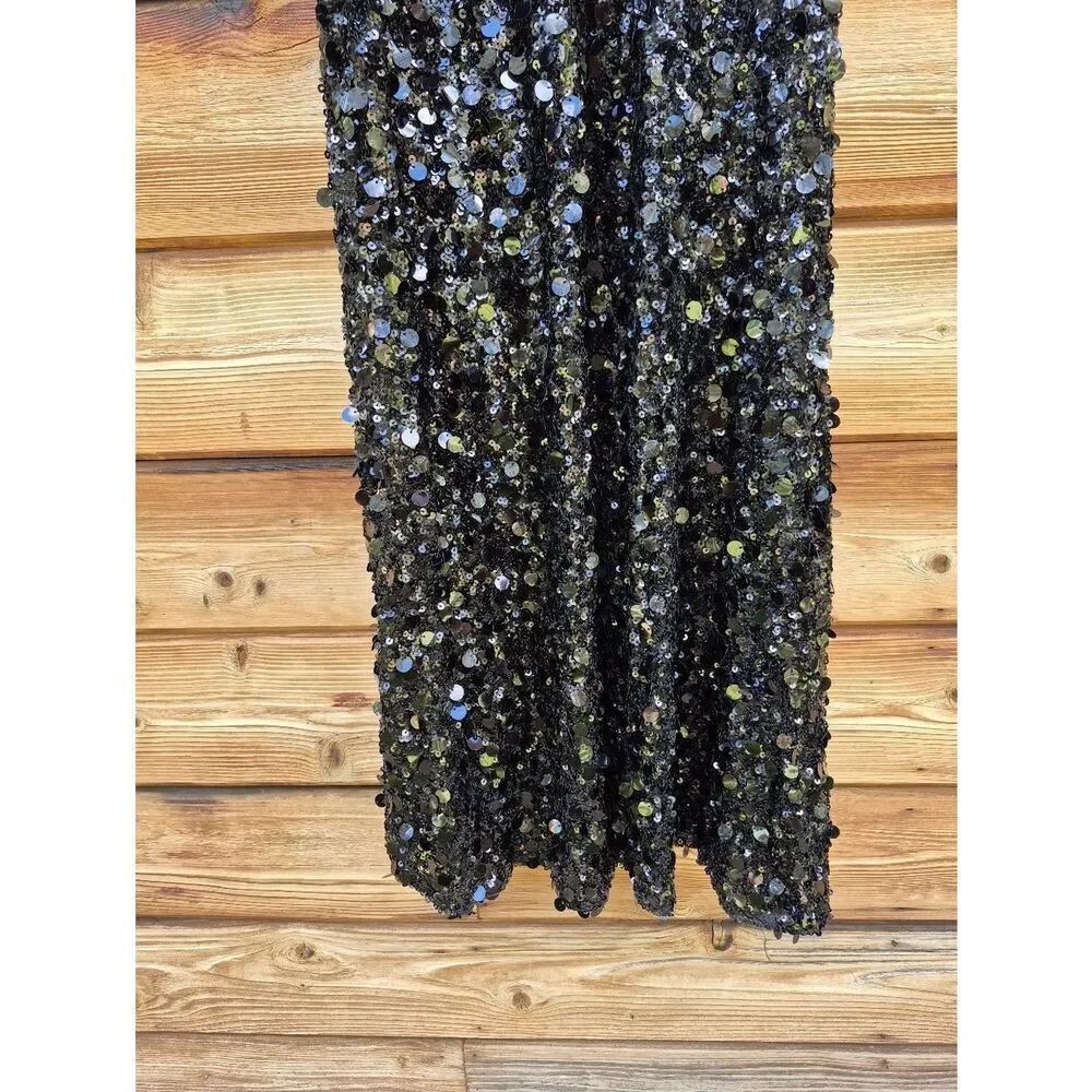 NEW Mac Duggal 27761 Black Strapless Sequin Evening Gown With Bow Size 6 - Picture 13 of 14